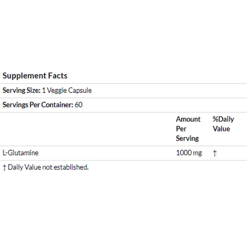 California Gold Nutrition SPORT L-Glutamine, 1.000 mg, 60 Veggie Capsules (CGN-01131): Форма выпуска Капсулы
