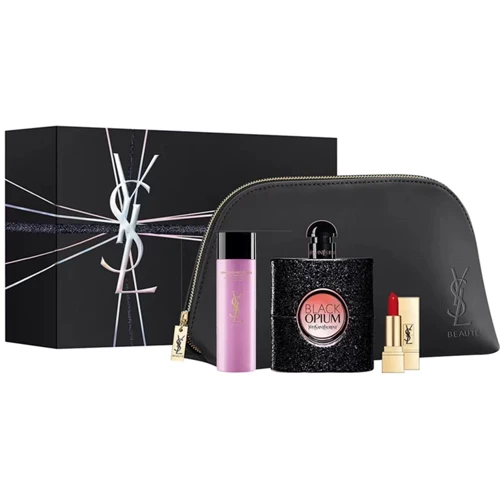 

Набор Yves Saint Laurent Black Opium Парфюмированная вода 7.5 ml +Жидкость для снятия макияжа 10 ml + помада + косметичка