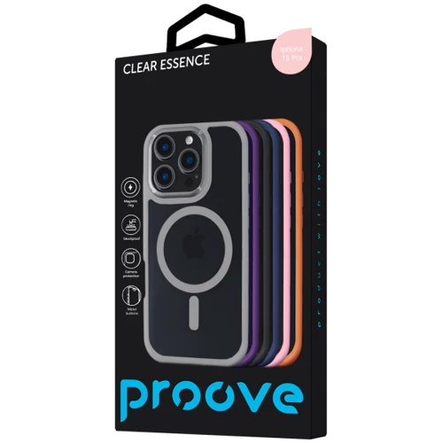 Чехол для iPhone Proove Clear Essence Case with Magnetic Ring Pink Sand for iPhone 15 Pro: Тип аксессуара чехол