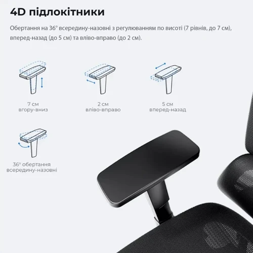 Крісло ігрове Anda SeatX-Air Mega Size XL Mesh Gray Twilight (AD-WY-01-GGSP) фото 14