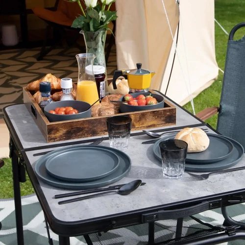 Стол для кемпинга Bo-Camp Northgate 120x60 cm Black/Grey (1404186): Материал покрытия МДФ