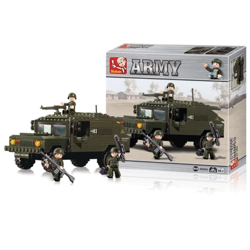 Конструктор SLUBAN M38-B9900 армия,военная машина,фигурки,191дет,28,5-28,5-5,5см