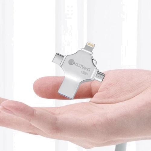 USB-флешка COTEetCI 64Gb U70 Four Interface 4-in-1 USB 3.0 Gold (CS8836-64): Объем памяти 64 GB