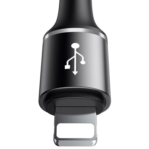 Кабель Baseus USB Cable to Lightning/microUSB/USB-C Halo Data 1.2m Black (CAMLT-HA01) фото 4
