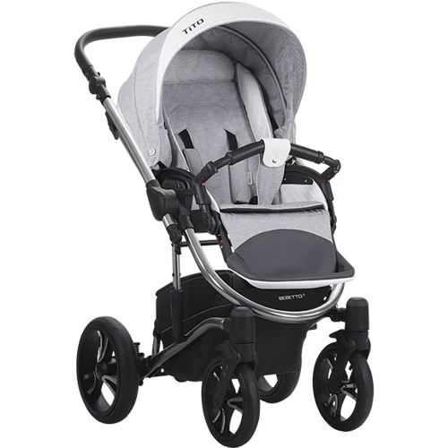 Детская коляска 2 в 1 Bebetto Tito Premium Dark 01 (503.31.20.D01): Ширина шасси 58