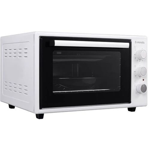 Электродуховка настольная Minola FOE 3714 WH: Метод очистки традиционный, эмаль легкой очистки