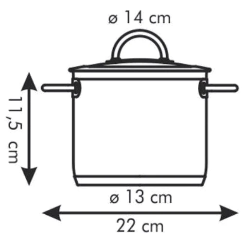Кастрюля Tescoma Vision 1.5 л 14 см (779014): Тип Традиционная