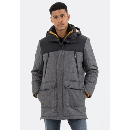 Куртка Camel Active Jacke 410410-6U96-08 50 серая зимняя с капюшоном: Длина рукава Длинный