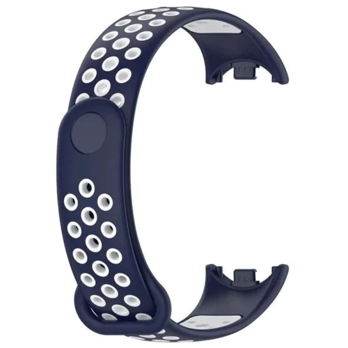 Ремінець Becover Sport Band Vents Style Blue/White for Xiaomi Smart Band 10 (713632)