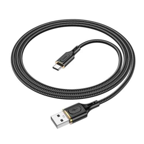 Кабель Hoco USB Cable to USB-C X95 Goldentop 3A 1m Black: Длина 1 м