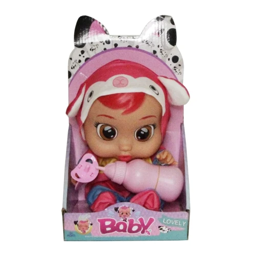 Пупс для девочек IMC toys CRB 3360 с бутылочкой и соской (Красный)
