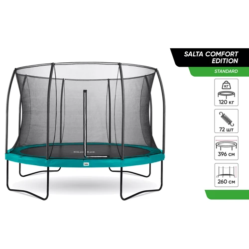 Батут Salta Comfort Edition круглий 396 см Green (5077G): Максимальна вага користувача, кг 120