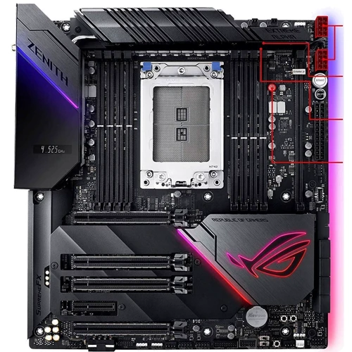 ASUS ROG ZENITH EXTREME ALPHA: Оперативная память 8xDDR4 3600, до 128 ГБ