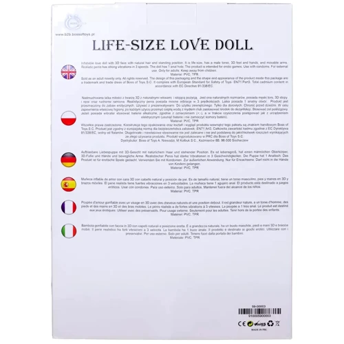 Надувная кукла DENNIS 3D с вставкой из киберкожи и вибростимуляцией, BS5900003