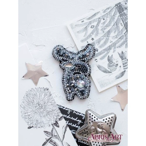 Abrisart AD-062 Набор для вышивки бисером украшения Серебряные щечки