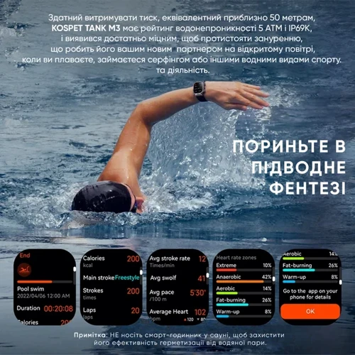 Смарт-часы Kospet Tank M3 Black фото 13
