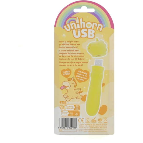 Вібратор-єдиноріжка Unihorn USB Bullet - Bean Blossom, віброкуля, USB зарядка