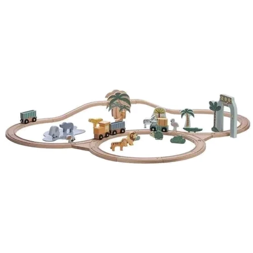 Дерев'яна залізниця FreeON з вагонами (80630)