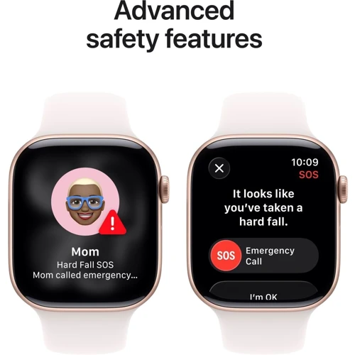 Apple Watch Series 11 GPS 46mm Rose Gold Aluminium Case with Light Blush Sport Band - M/L (MEV74)