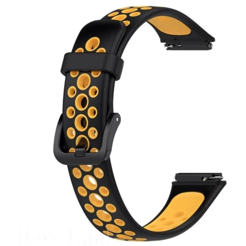 Ремешок BeCover Vents Style Black-Orange (709441) for Huawei Band 7: Тип Ремешок