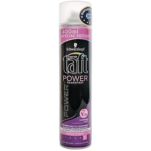 Taft Cashmere Touch Power Hairspray 400 ml Лак для волос Нежность кашемира Мегафиксация 5
