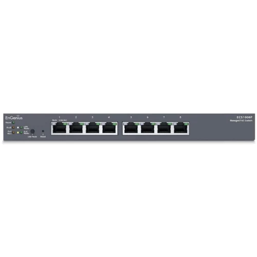 Мережевий комутатор EnGenius ECS1008P: Тип Комутатор керований рівня 2