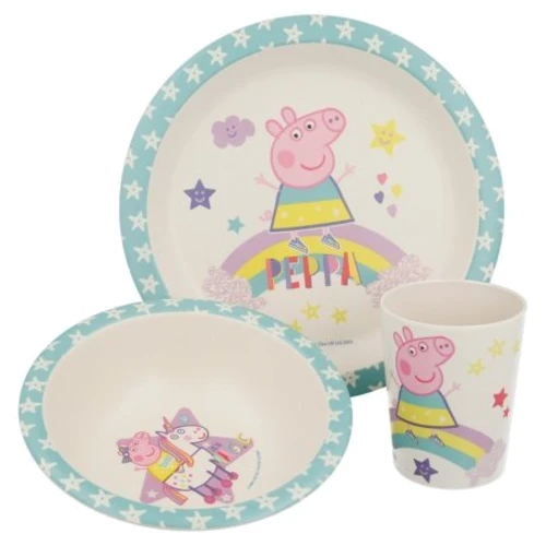 Набор посуды Stor Bamboo Set with Rim Peppa Pig Magical 3 пр.