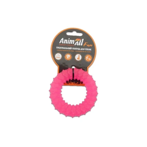 Кольцо с шипами AnimAll Fun 88163 для апортировки 9 см коралловое