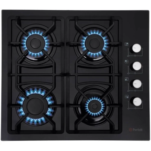 Варочная поверхность газовая Perfelli HGG 61124 BL: Размеры для встраивания (ШxГ) 55x47 см