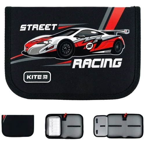 Пенал Kite без наполнения 1 отделение 1 отворот 621 Racing (K24-621-4)
