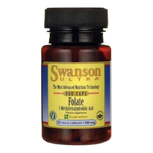 Swanson Ultra Folate 400 mcg Фолат 30 веганських капсул