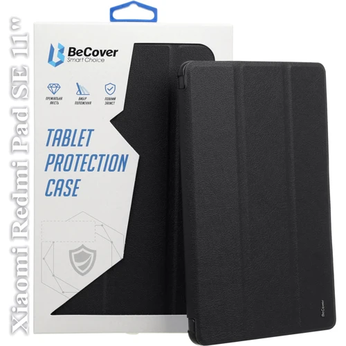 Аксессуар для планшетных ПК BeCover Smart Case Black for Xiaomi Redmi Pad SE (709857): Цвет черный
