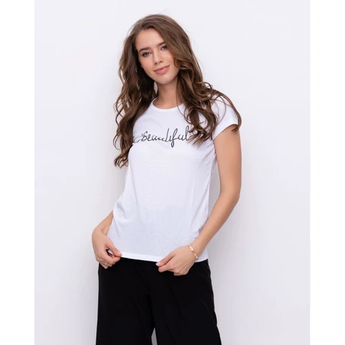 

Футболка Issa Plus WN9-10 S белая с принтом