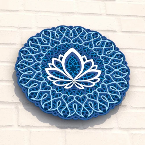 Деревянная картина-раскраска Wortex Woods Мандала Лотус 2 30x30 (3DP30011)