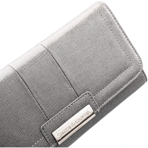 Женский кошелек Smith&Canova серый (FUL-28624-taupe): Материал Натуральная кожа