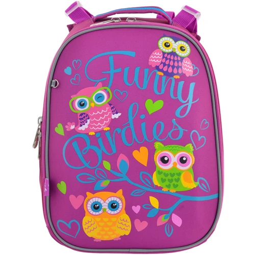 Рюкзак школьный, каркасный YES H-25 "Funny Birdies" (556189): Возрастная группа от 6 до 10 лет