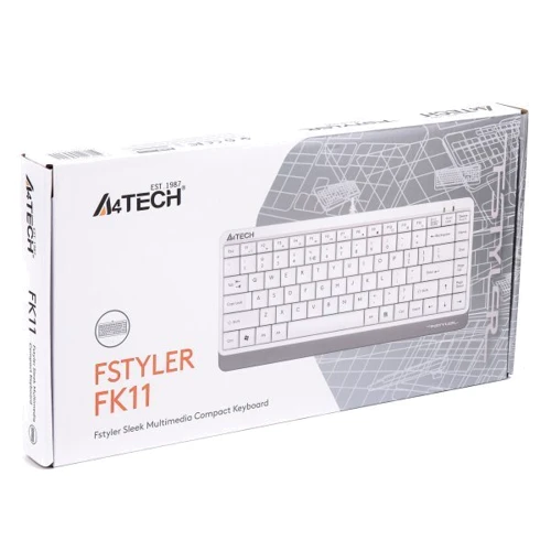 Клавиатура A4Tech FK11 USB (White): Тип клавиатуры стандартная
