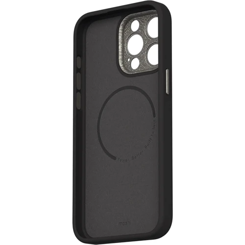 Чехол для iPhone Moshi Napa Slim Hardshell Case Midnight Black (99MO231104) for iPhone 15 Pro Max: Материалы искусственная кожа