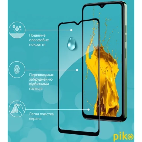 Аксессуар для смартфона Piko Tempered Glass Full Glue Black for Tecno Spark 10: Материал стекло