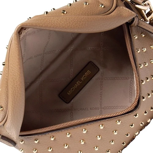 Жіноча сумка через плече Michael Kors XS SLING PACK MSGR світло-коричнева (30F2G04M1L297): Фактура Матовая, Зернистая