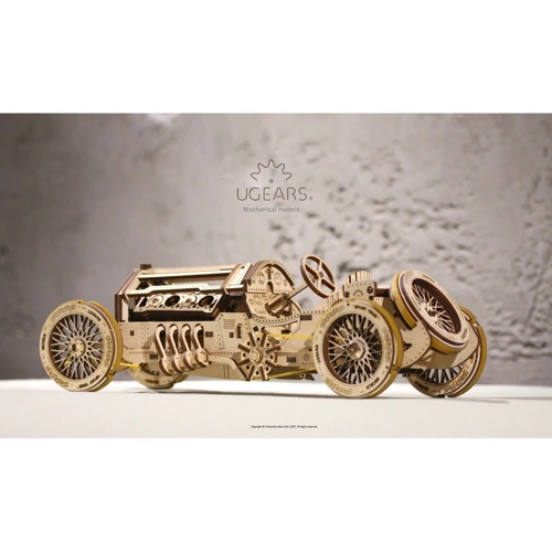 Механічний 3D пазл UGEARS "Спорткар U-9 Гран-прі" (70044) фото 7