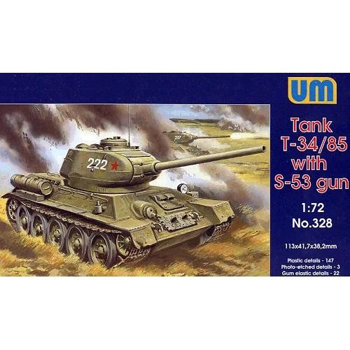 Модель Unimodels Радянський танк Т-34/85 з гарматою С-53 (UM328)