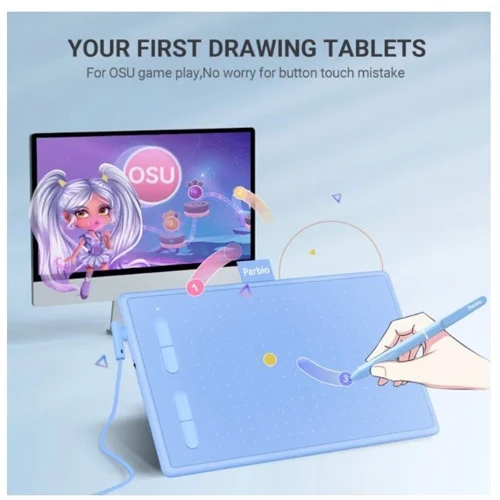 Графічний планшет Parblo Ninos N7B Blue (NINOSN7BB) UA: Тип пера бездротової