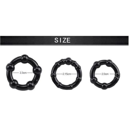 Набор колец Stay hard Black
