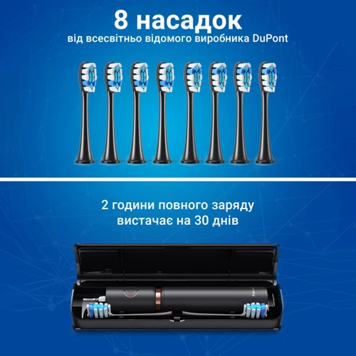 Зубная щетка Fairywill P11 black фото 7