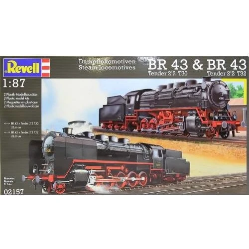 Скоростные паровозы Revell BR 43 с тендером 2`2 T30 и BR 43 с тендером 2`2 T32 (RV02157)