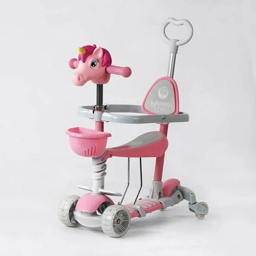 Детский самокат 5в1 Best Scooter розовый (P-63700): Тип колес литые