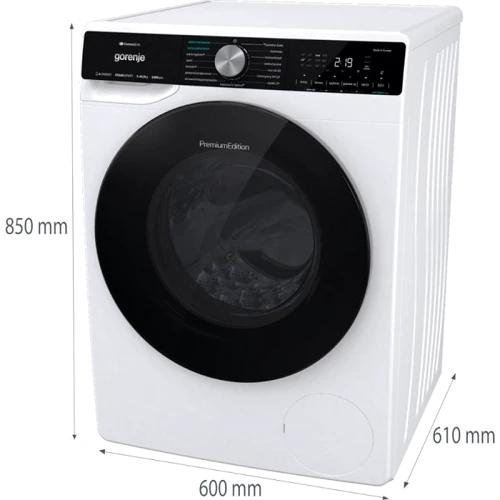 Пральна машина Gorenje WNS1X4ARTWIFI/PL: Завантаження білизни (прання), кг 10.5
