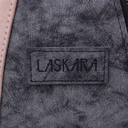 Женская сумка-мешок Laskara разноцветная (LK10206-black-wine): Тип ручки Со съемным ремнем, Плечевой ремень, Длинная ручка