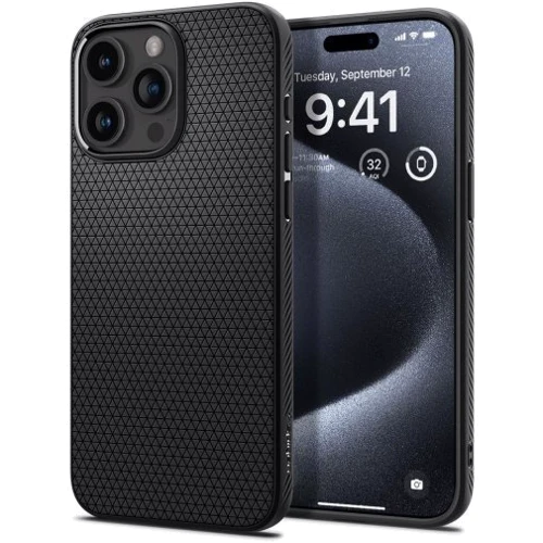 Чехол для iPhone Spigen Liquid Air Matte Black (ACS06704) for iPhone 15 Pro